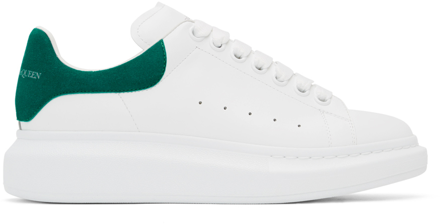 White \u0026 Green Oversized Sneakers by 