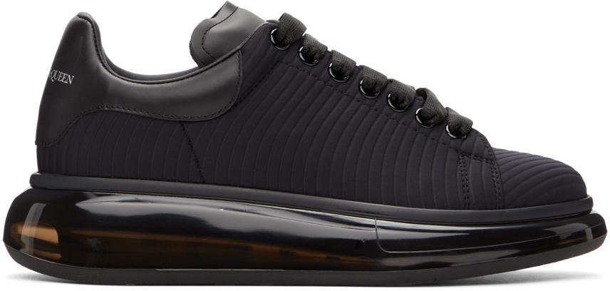 Alexander McQueen Black Neoprene Oversized Sneakers