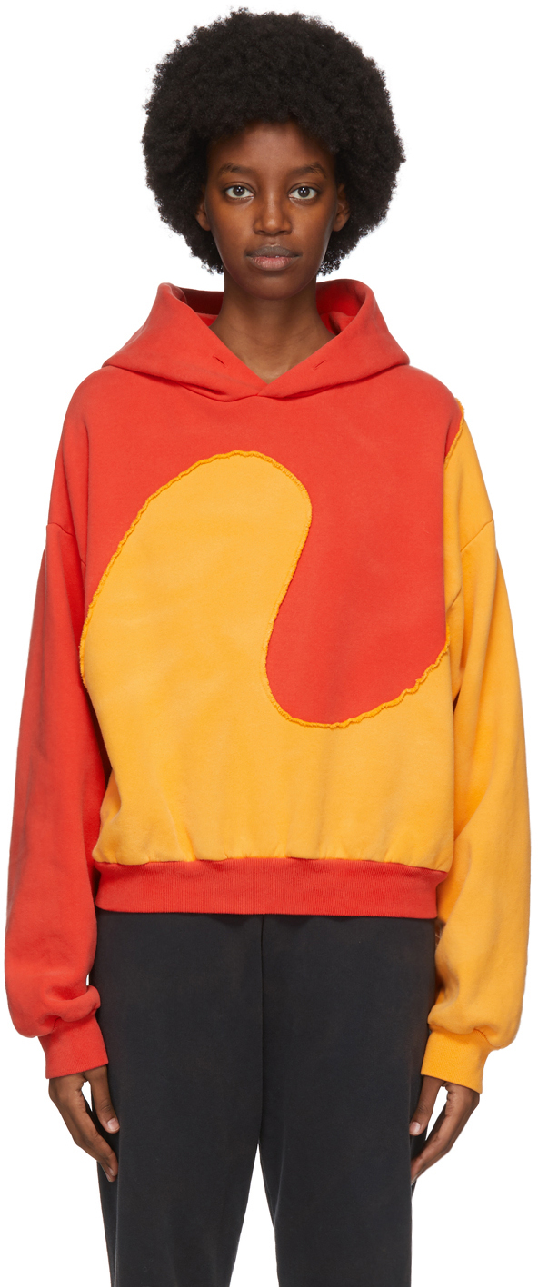red orange hoodie