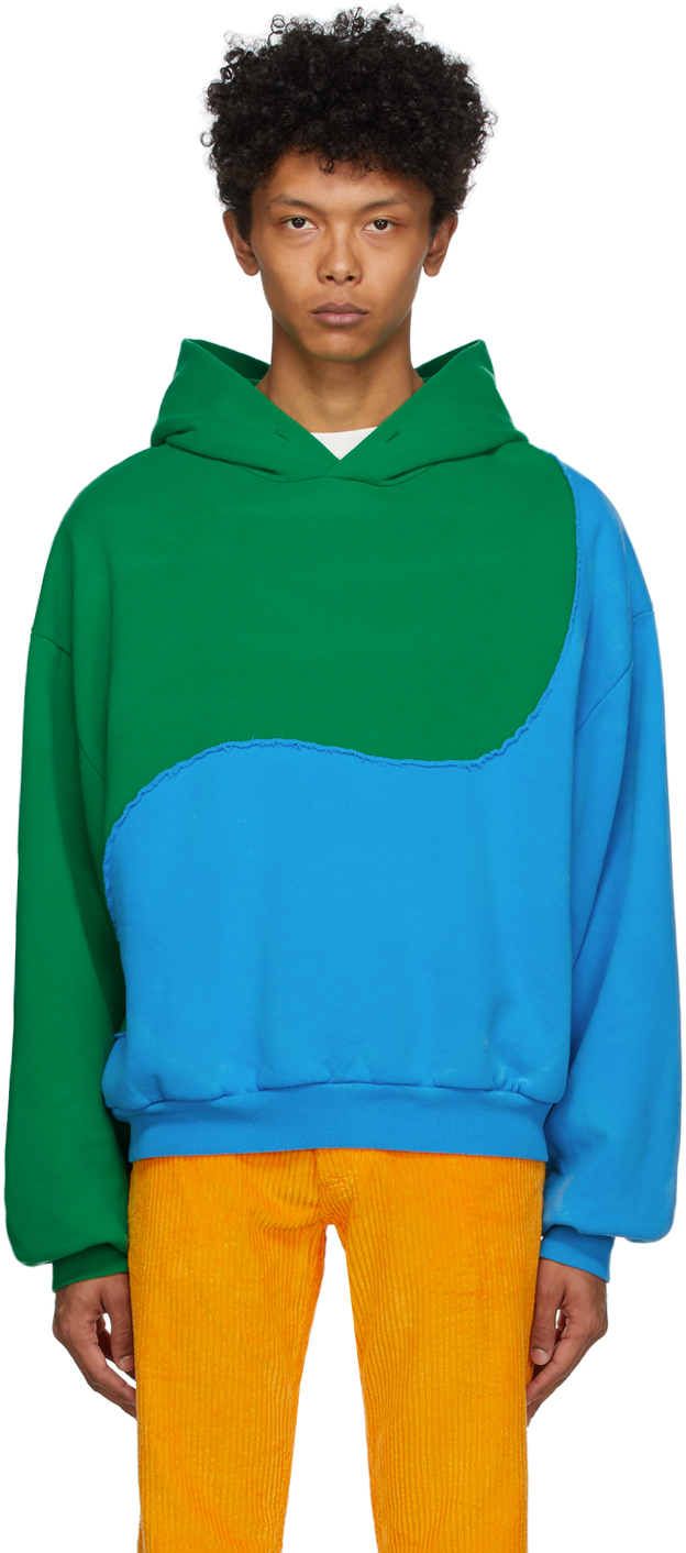 green blue hoodie