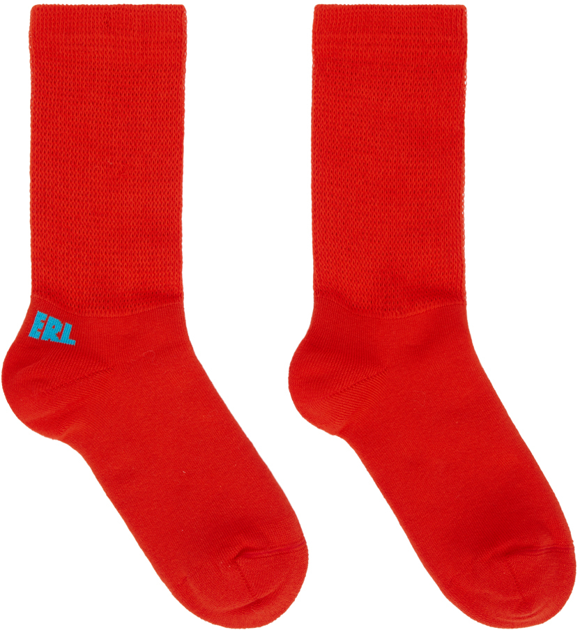 ERL: Red & Blue Logo Socks | SSENSE UK
