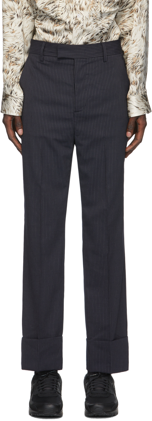 Opening Ceremony Navy Wool Stripe Trousers