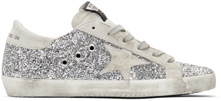 Ssense Donna Scarpe Sneakers Sneakers con glitter Off-White Glitter Suede Sneakers 