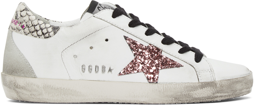 snakeskin golden goose sneakers