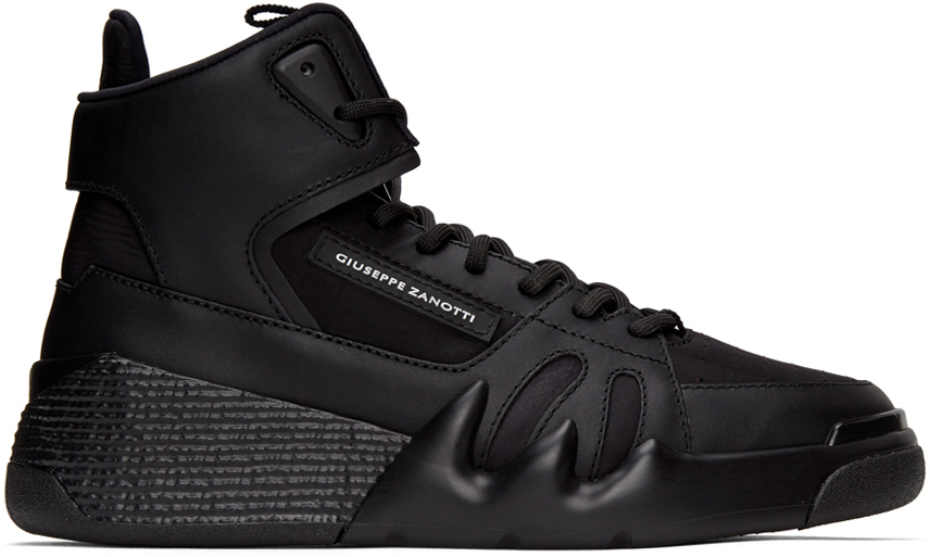 Giuseppe Zanotti: Black Jupiter Talon High Top Sneakers | SSENSE