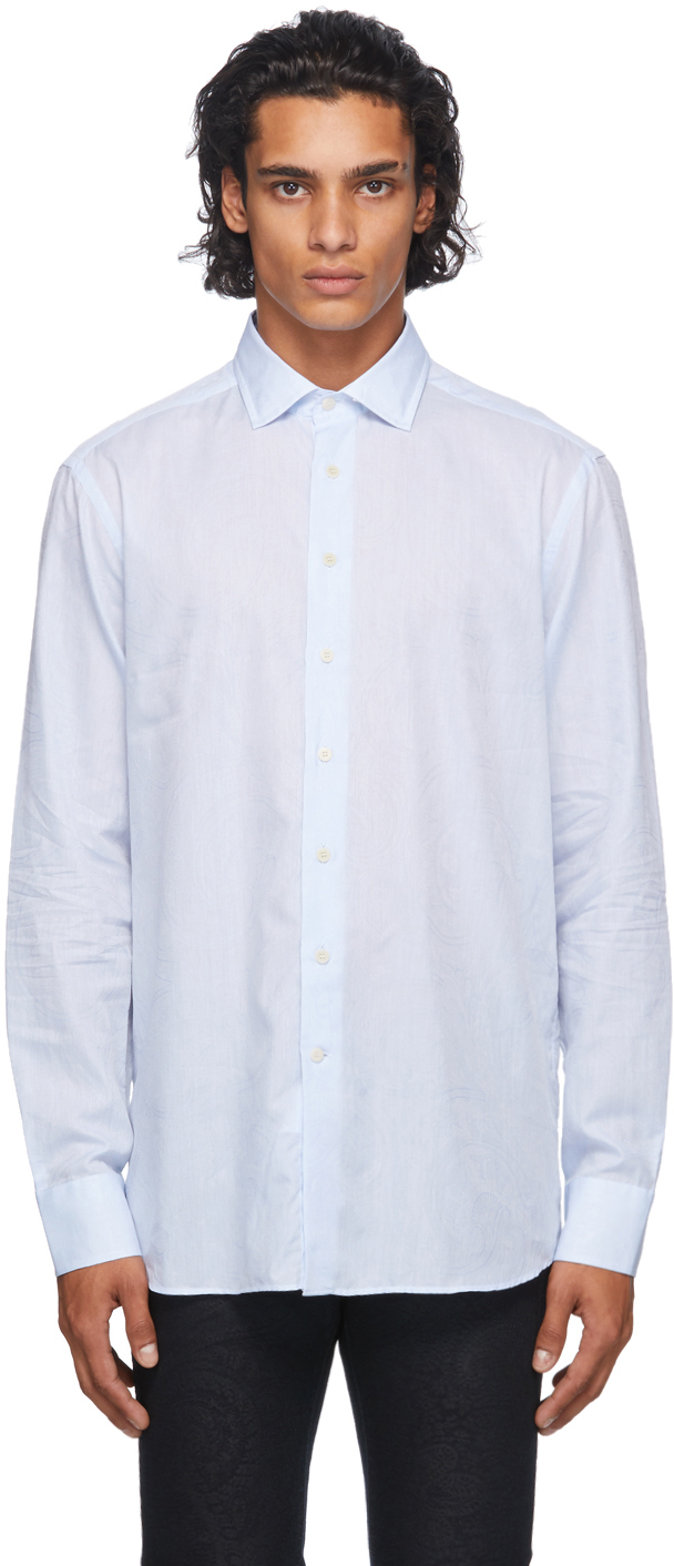 Etro: Blue Paisley Shirt | SSENSE