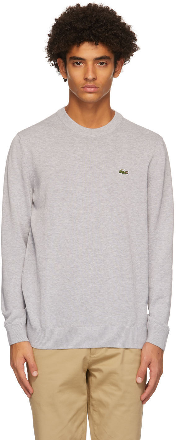grey lacoste sweater