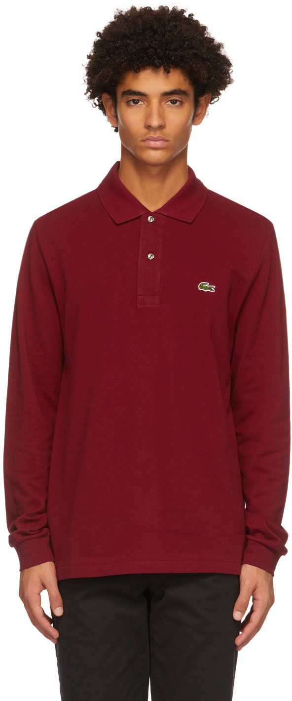 Polo lacoste manche longue rouge hotsell