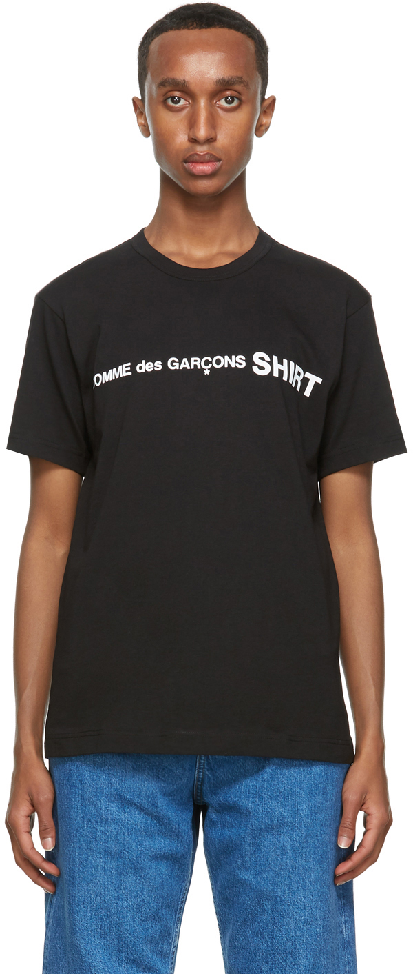 Shirt: Black Logo T-Shirt | SSENSE