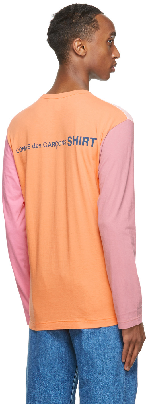 comme des garcons orange t shirt