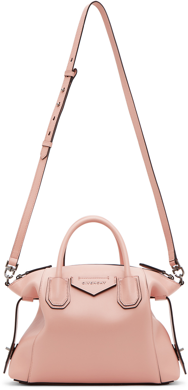 Givenchy: Pink Small Antigona Soft Bag 