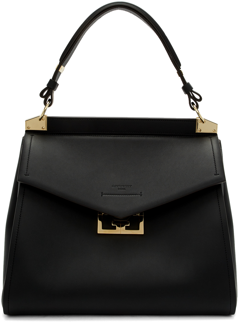 Givenchy: Black Medium Mystic Top Handle Bag | SSENSE Canada