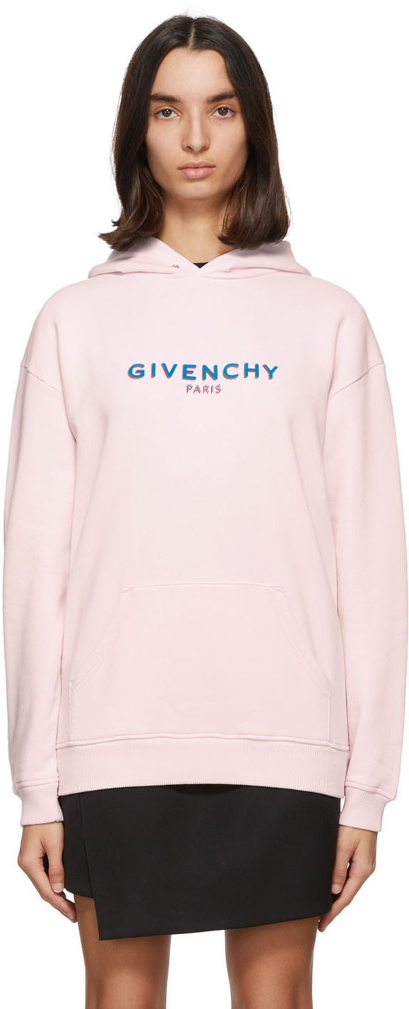 Givenchy: Pink Logo Hoodie | SSENSE