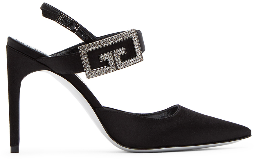 Givenchy: Black Double G Pumps | SSENSE