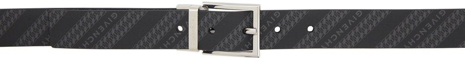 Givenchy: Reversible Black & Grey Classic Belt | SSENSE