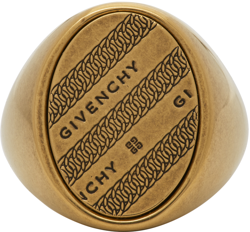 Givenchy Gold Chain Chevalier Ring