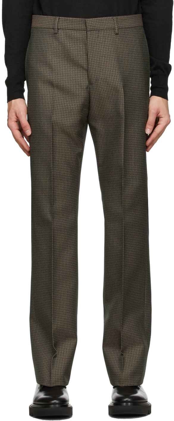 Givenchy Black & Green Skinny-Fit Trousers