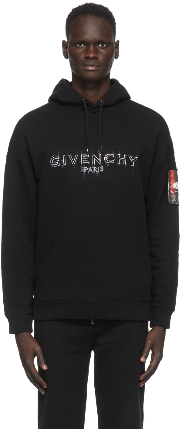 Givenchy: Black Logo Hoodie | SSENSE