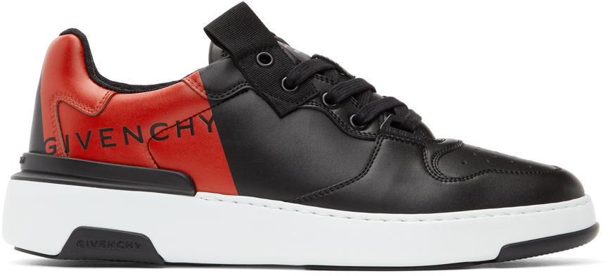 Givenchy: Black \u0026 Red Wing Sneakers 
