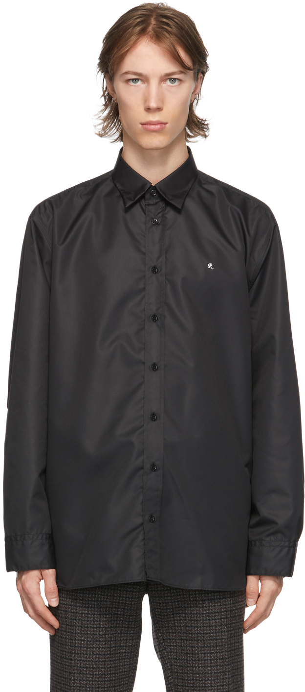 Raf Simons Black Hooded R Shirt | Smart Closet