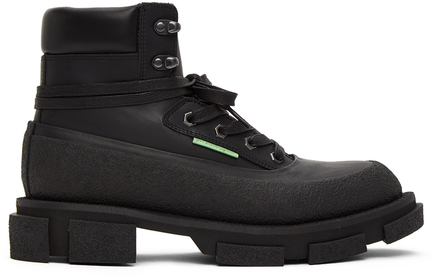 both: Black Gao Mid Boots | SSENSE Canada