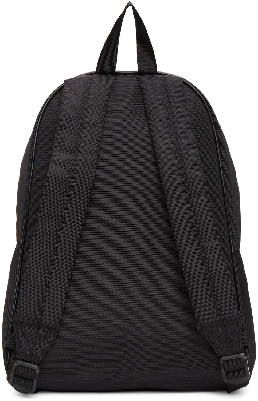 black embroidered backpack