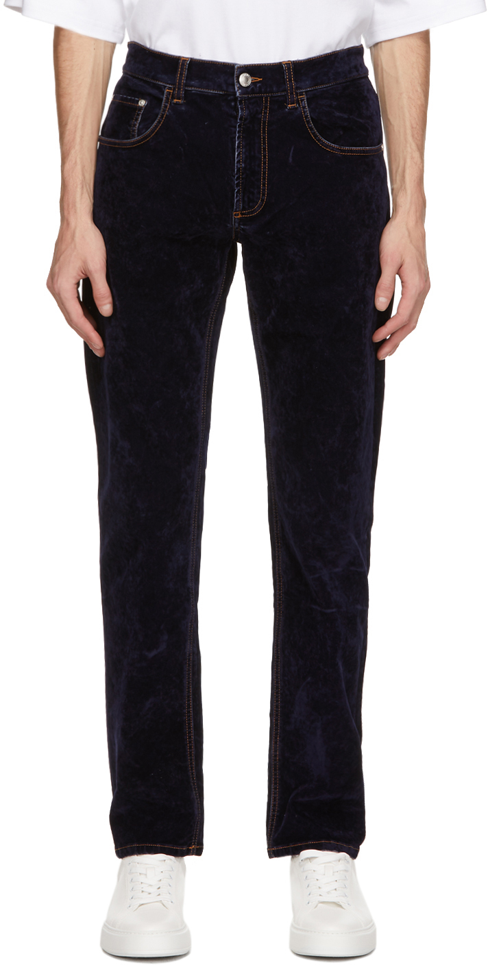 Navy velvet jeans Outlet