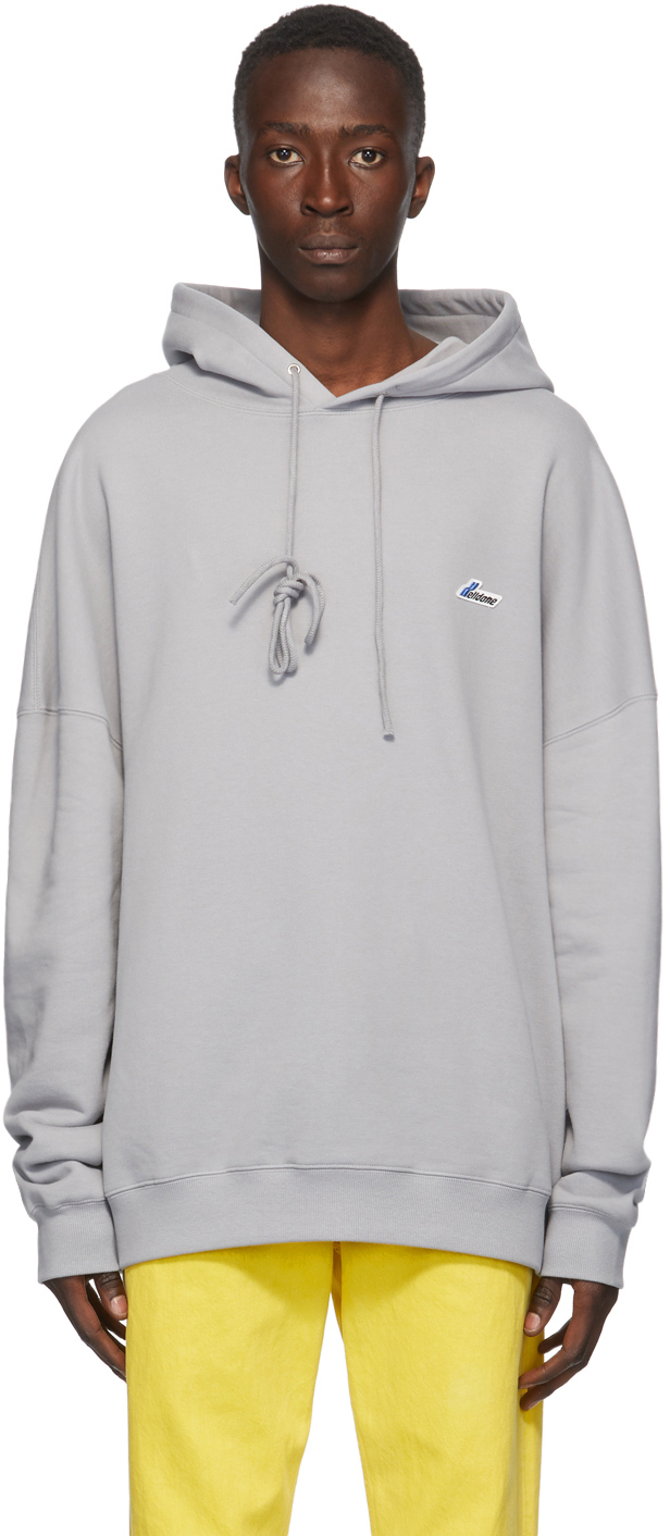 grey logo hoodie