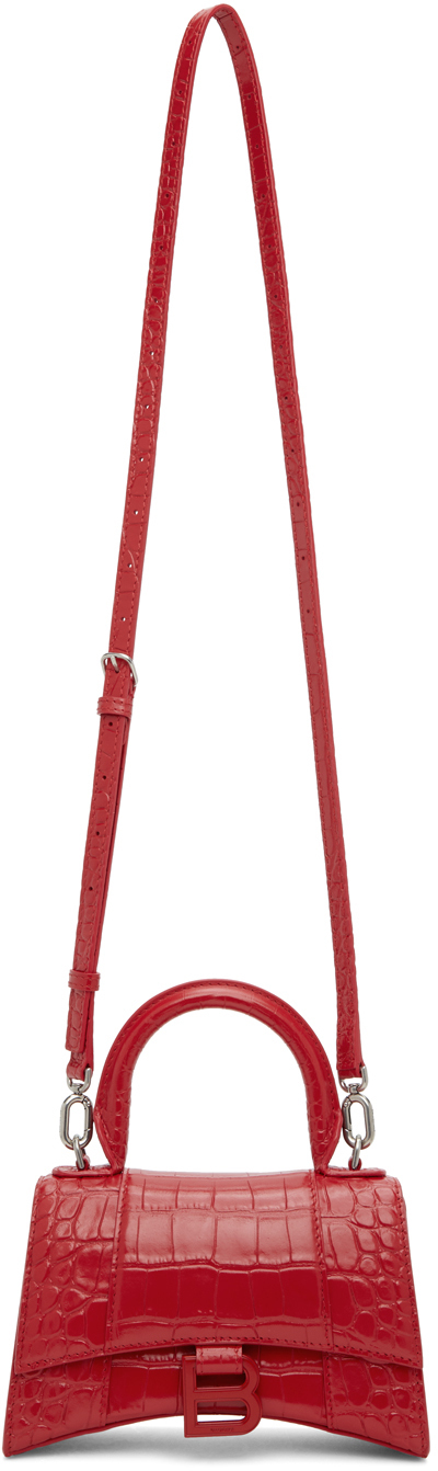 red balenciaga hourglass bag