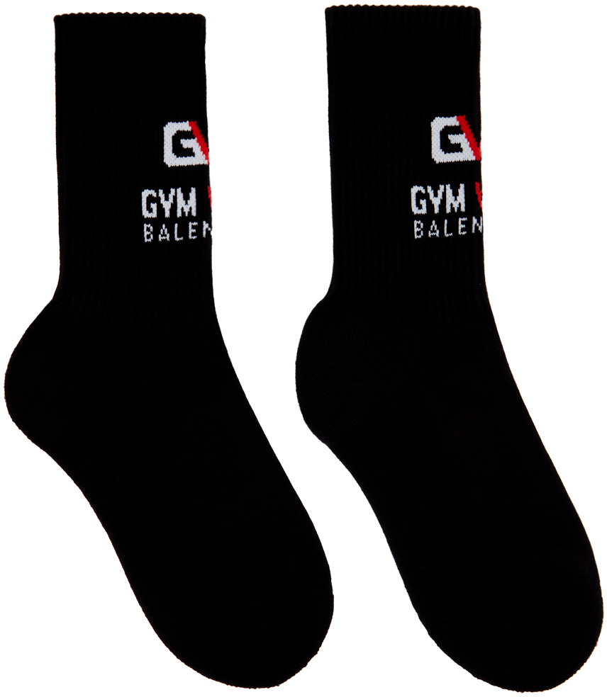 black gym socks
