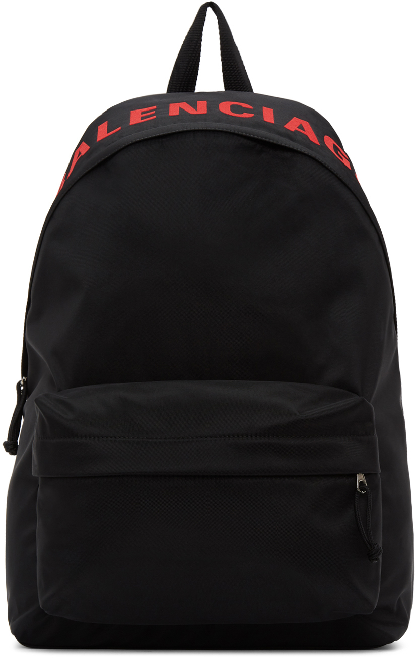 Balenciaga Black Red Wheel Backpack 202342M166131