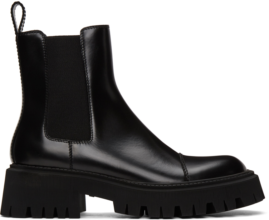 Balenciaga: Black Tractor Boots | SSENSE UK