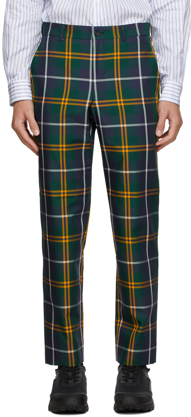 comme des garcons plaid pants