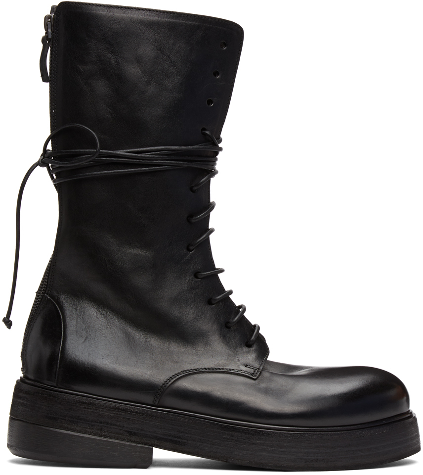 Marsèll: Black Zuccolona High Boots | SSENSE UK