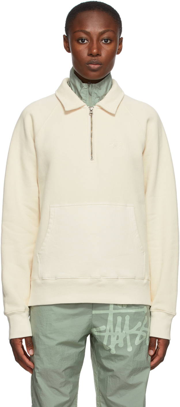 stussy half zip sweatshirt