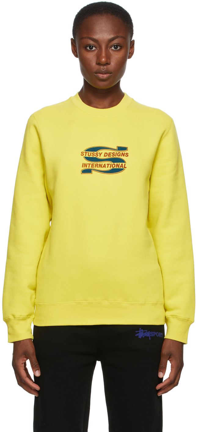 stussy yellow sweatshirt