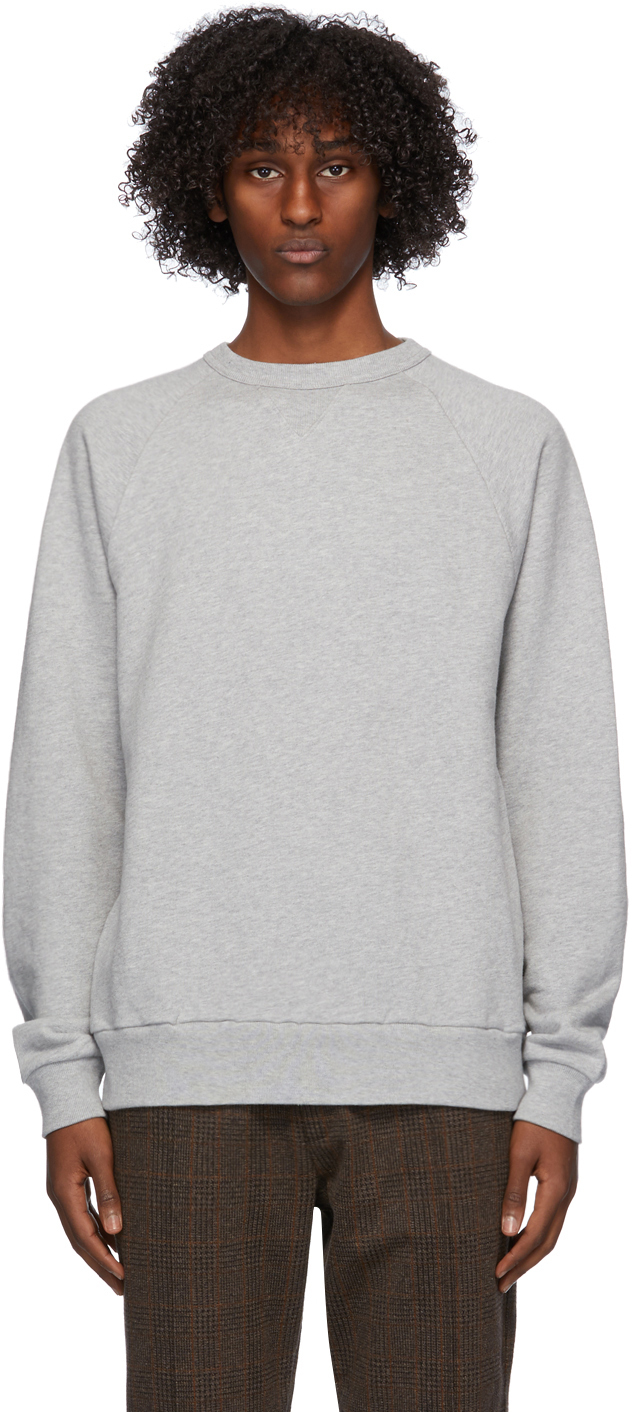 Dries Van Noten: Grey Raglan Sweatshirt | SSENSE