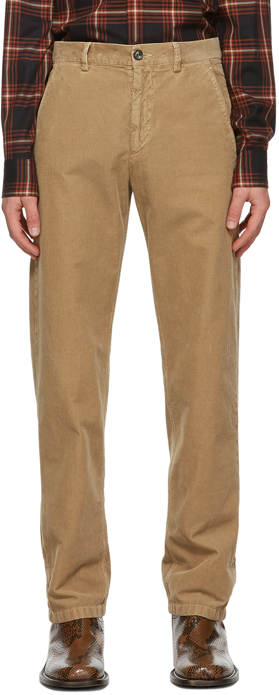 Dries Van Noten Brown Corduroy Trousers 