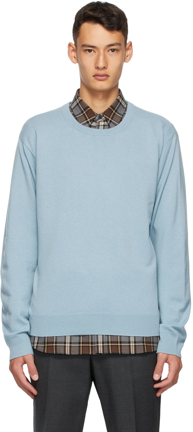 Dries Van Noten Blue Cashmere Sweater In Light Blue