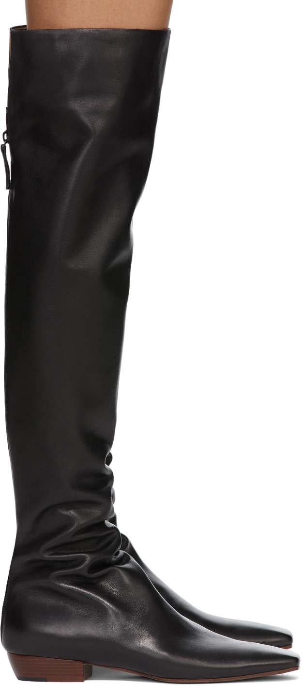 tall slouchy flat boots