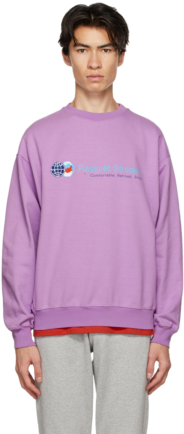 Pink Logo 'Stream 7' Sweatshirt by Rassvet on Sale