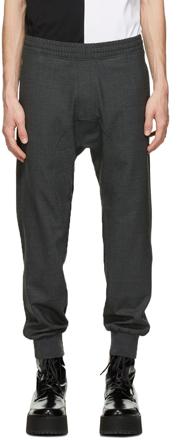 Grey Wool Slouch Travel Lounge Pants