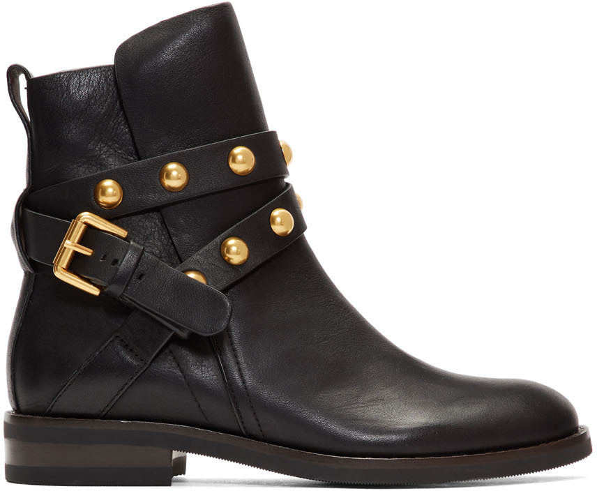 See by Chloé: Black Janis Ankle Boots | SSENSE