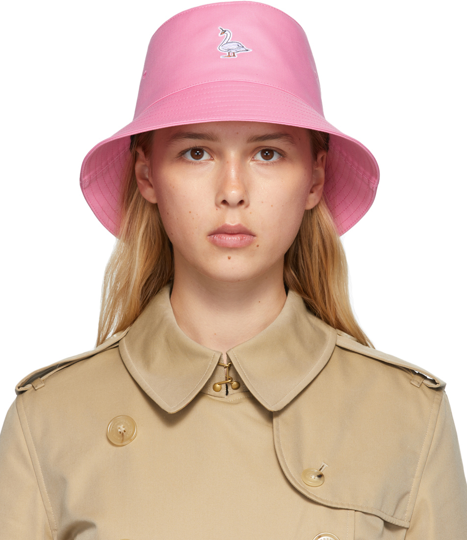 pink burberry bucket hat