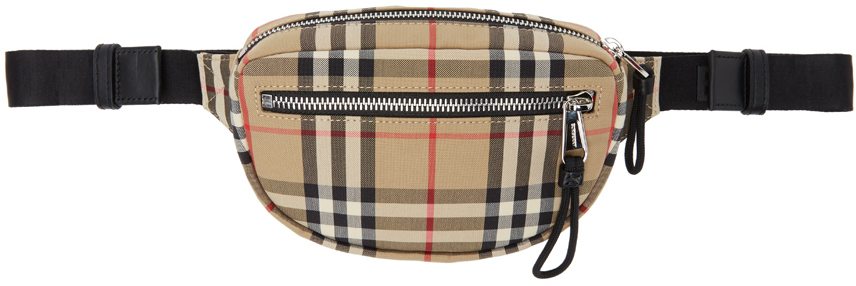 burberry mini check bum bag