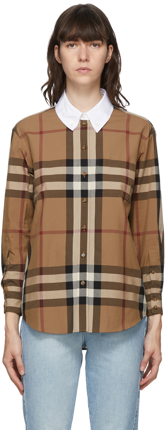 burberry brown shirt