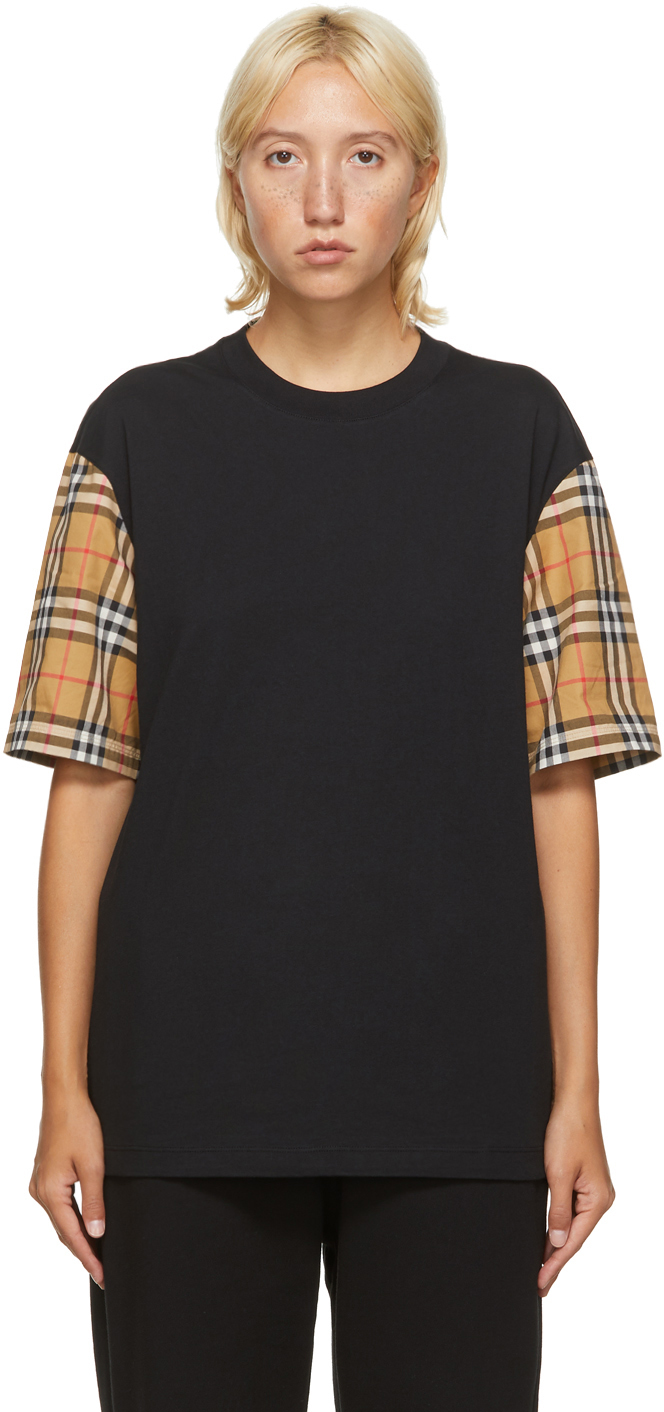 burberry vintage check sleeve t shirt