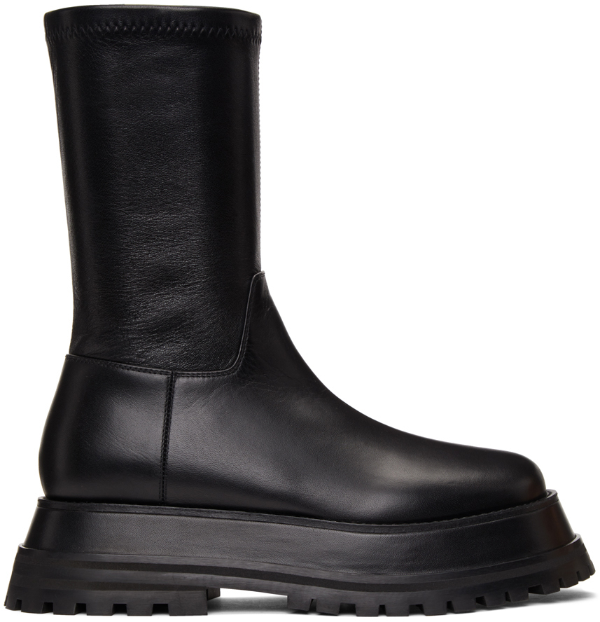 Burberry: Black Hurr Boots | SSENSE