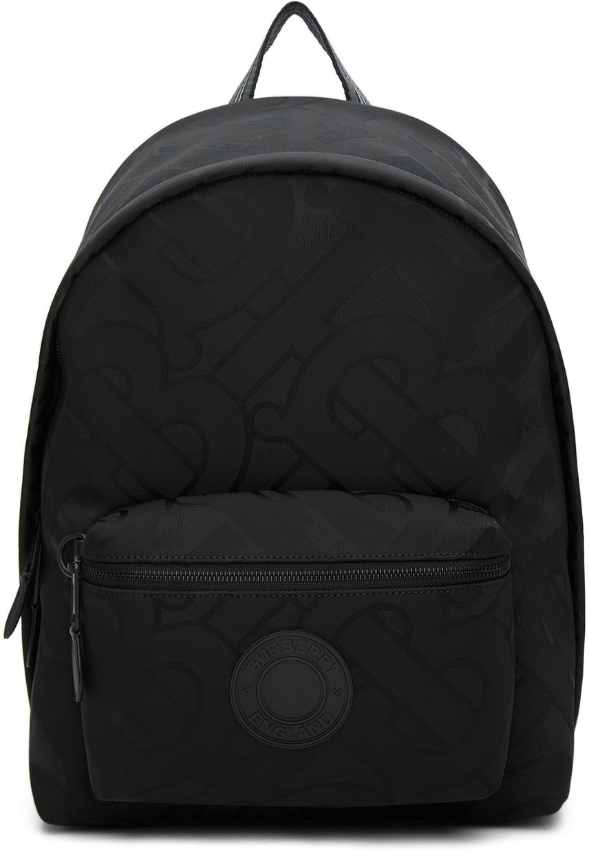 Burberry Black Recycled Monogram Paddy Backpack 202376M166010
