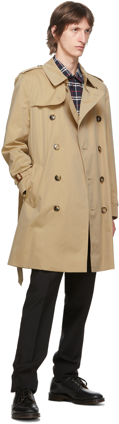 Burberry ベージュ Kensington Heritage ミッドレングス トレンチ コート